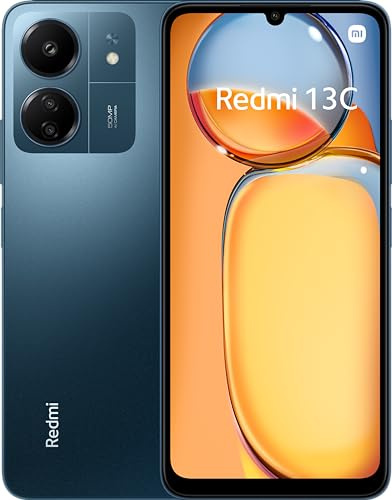 Xiaomi Redmi 13C Smartphone 8+256GB, Display LCD da 6,74 a 90Hz, MediaTek Helio G85, Dual Camera con IA fino a 50MP, Batteria da 5000mAh, Blu (versione ES)