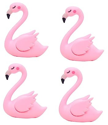 PRETYZOOM 4 Stück tortendeko einschulung Geburtstagskuchen Autos Kuchendekorationen Halloween-Handwerk Tierdekor Ornament Kuchen Flamingo Auto-Flamingo- Wagen schmücken Requisiten