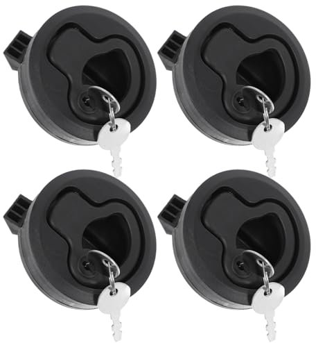 jojofuny 4 Pièces Loquet de trappe de traction serrures de porte de remorque accessoires de bass boat verrou porte loquet de poignée loquets d'écoutille pour armoire de bateau Marin VR