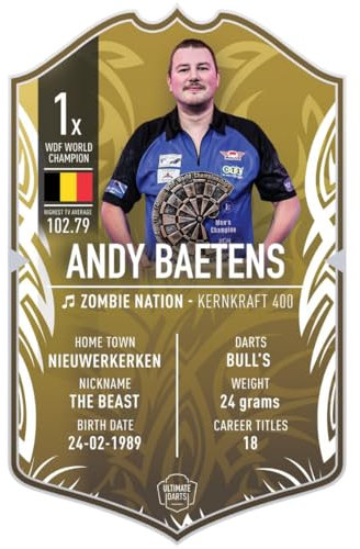 Bull's Ultimate Darts Card Andy Baetens WC