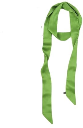 Damen Satin Gürtel 5cm x 195cm Band Imitated Silk Lange Schal Kleid Bund Hut Zubehör (Grass Green)