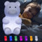 Eaxus® Leuchtbär Basti der Bär - Großes LED Nachtlicht Kinder & Baby - Beruhigendes Stilllicht, Nachtlampe Kinderzimmer