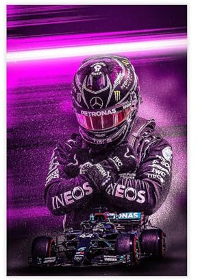 FISH DRAGATE Lewis Hamilton Leinwand-Poster, Schlafzimmer-Dekor, Sportlandschaft, Büro, Raumdekoration, Geschenk, ungerahmt, 30 x 45 cm