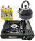 3 In 1 Camping Starter Kit - Includes Gas Stove, 4 Gas Bottles & 2.5L Kettle | Premium Burner, Automatic Ignition & Heat Control | Suitable for Fishing, Camping & Hiking | Lightweight, Essentials