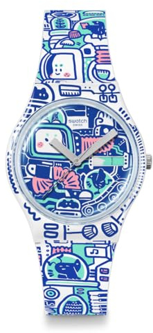 Swatch B-BOT SO28Z702, blau, Modern
