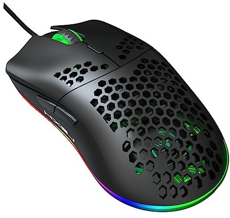 Housoutil Souris RGB à Modes Éclairage Programmable Design Ergonomique pour Usage Professionnel
