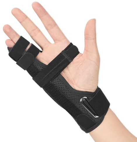 Apasiri Pinky Fingerschiene, 4. oder 5. Fingerschiene für Boxerfraktur, Arthritis, Sehnenscheidenentzündung, Mittelhandgelenkstütze, passend für linke oder rechte Hand, M