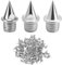 QWORK® 100pzs Clavos Atletismo para Zapatos Deportivos Deportes de Atletismo, 6mm 1/4 Pulgada Plata