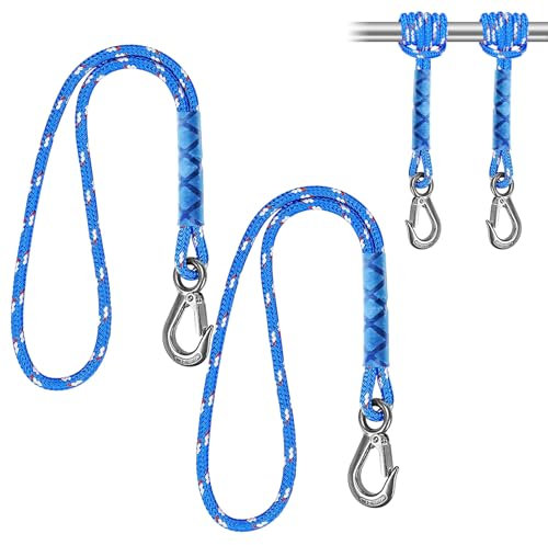 Corde Balancoire Exterieur, 2 Pièces Suspendues 50cm avec Mousquetons, Sangle Balancoire Arbre Jusqu'à 200kg, Sangle Hamac Robuste, Corde de Hamac pour Jardin Campingz, pour Balançoire Yoga Hamac