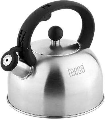 Teesa Edelstahl Wasserkocher mit Pfeife 2L Gas Induktion TSA0154