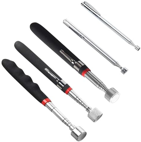 Telescopic Magnetic Pickup Tool Set, 5 PCS, with Pocket Clip