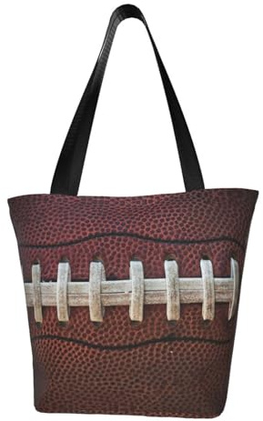 KLJnmbb American Football Umhängetasche mit Schnürsenkel-Druck, funktionelle Umhängetasche, Reisen, Strand, trendige Handtasche, Alltag, Urlaub, Arbeit, Sommer