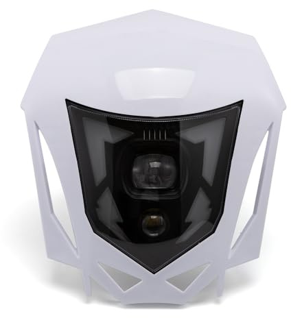 APEBAZY Plaque Phare Moto LED pour Moto CRF-450 (noir) (Blanc)