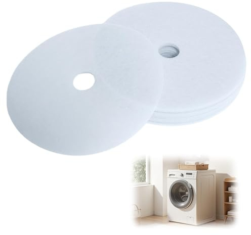 Tumble Dryer Filters Cloth Exhaust Cotton Replacement, Universal Dryer Filter 235mm x 33mm for Bush, Improve Airflow & Efficiency, Lint & Dust Filter for Tumble Dryer Maintenance (White (12pcs))