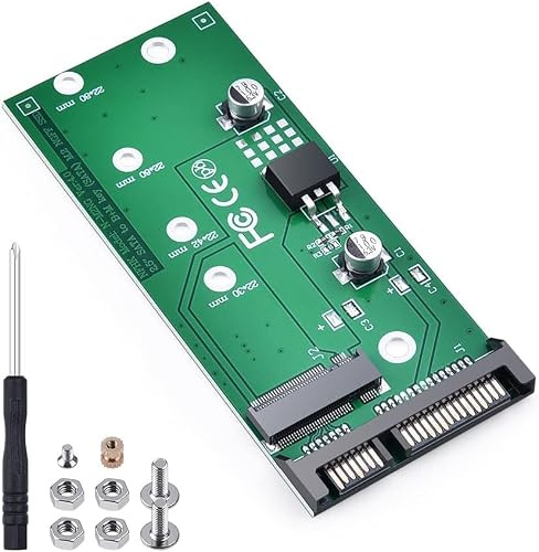 ELUTENG M.2 NGFF SSD auf SATA 2,5 Zoll Konverter Kompatibel mit B Key & B+M Key, M.2 SSD auf 2,5 Zoll SATA III Adapterkarte für SSD Größen 2230/2242/2260/2280 (Nicht für NVME)