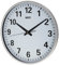 Unity Extra große Wanduhr, Tejo, 38 cm, klares Zifferblatt, besonders leise, schwungvolle Zeiger, Silber