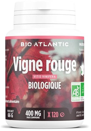 Vigne Rouge Bio - Vitis vinifera - JAMBES - 400 mg - 120 Comprimés
