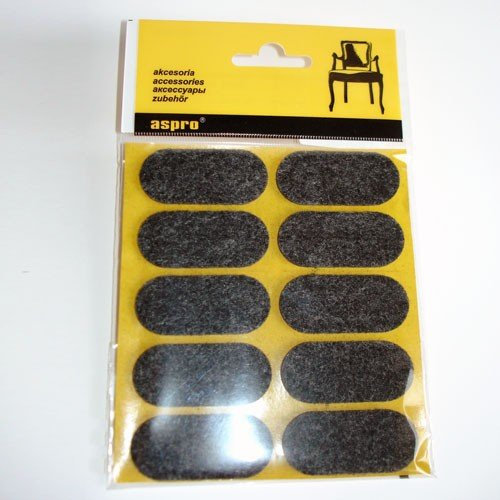 Gleiter Filz, 20x44mm, Filz, Schwarz