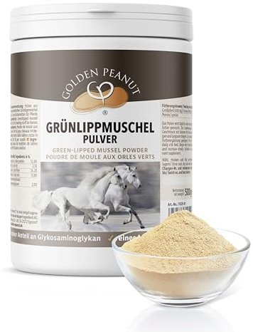 GOLDEN PEANUT Grünlippmuschelpulver 500 g - Neuseeland Muschel Extrakt Premium Qualität für Pferde und Ponys