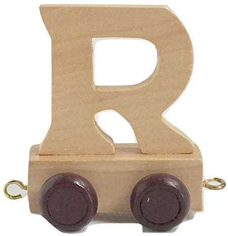 Fun World Toys Childrens Personalised Wooden Alphabet Letter Train A-Z Name Set All Letters Available (LETTER R)