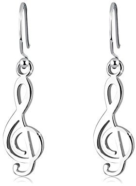 Elli Ohrringe Damen Notenschlüssel Musik in 925 Sterling Silber