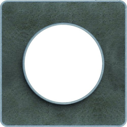 Schneider Electric S530802V Plaque 1 poste Odace Touch Ardoise Liseré alu