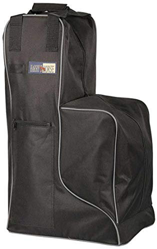 Harrys Horse Stiefel und Helmtasche extra Helmtasche Reitstiefeltasche Tragetasche für Reitstiefel schwarz Stiefel-Helmtasche Reitstiefel Tasche Stiefel Beutel