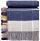 STTS International Kaschmir Decke Wolldecke Wohndecke Merinowolle - Kaschmir - Mix 140 x 200 cm sehr weiches Plaid Kuscheldecke Faro (Dunkelblau (Karo))