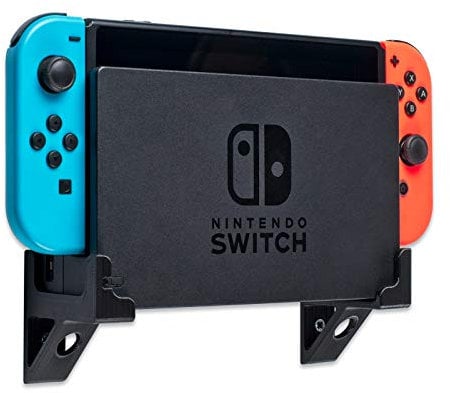P3D-Lab Wall Mount for Nintendo Switch Dock, Switch Wall Bracket Black: A Perfectly Sized, Strong, & Secure Home for Your Console - 3 Years Warranty - Made in UK