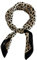 FONYVE Silk Feeling Schal Medium Quadratisch Satin Kopftuch für Damen 27,5 × 69,8 cm, 02 Leopard Beige, Medium