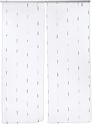 Douceur d'Intérieur - Coppia di tende in poliestere, 2 x 70 x 200 cm, grigio, 1626504