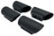 4 Gleiter/Kappen für Stahlrohrtische, Gleitkappen für Rundrohre, Kunststoff, Schwarz (32 mm)