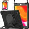 BATYUE for iPad 9th/ 8th/ 7th Generation Case (iPad 10.2 inch Rugged Case 2021/2020/2019) with Screen Protector, Rotating Stand/Pencil Holder/Carrying Shoulder Strap (Black)