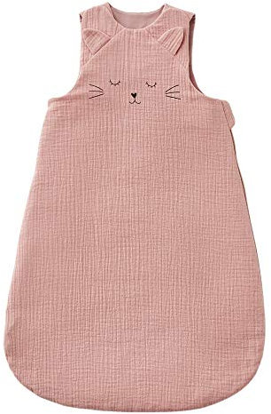 VERTBAUDET Gigoteuse spécial été en Gaze de Coton Bio* Joli Cat Rose 6/18M