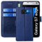 FMPCUON Cover per Samsung Galaxy S7 Edge,Cover in Pelle Samsung Galaxy S7 Edge,Flip Wallet Case Custodia in Pelle PU Premium,con Magnetica a Scatto per Samsung Galaxy S7 Edge,Blu