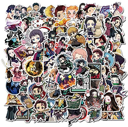 100pcs Cartoon Anime Stickers Kids Stickers for Laptop Water Bottles Bicycle Skateboard Luggage Decal