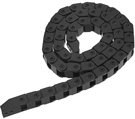Kabelschleppkette,Kabelträger-Schleppkette10x10mm 1M Länge schwarz verstärktes Nylon Energiekette Schleppkette PA66 mit Endverbinder für 3D Drucker CNC Router Maschine