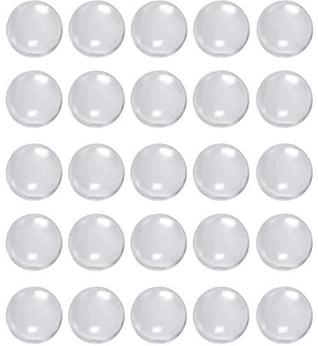 Gummipuffer aus transparentem Silikon, Durchmesser 7 mm, Dicke 1,5 mm, für Türen, Möbel, Schubladen, Schrank, Fenster – 25 Stück