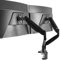 VIVO Premium Aluminum Heavy Duty Dual Monitor Arm for Ultrawide Monitors up to 35 inches and 24 lbs Each, Desk Mount Stand, Pneumatic Height, Max VESA 100x100, Black, STAND-V202Q