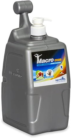 4x 5 Litri Nettuno MACROCREAM Crema Macro Cream lavamani Ideale per Olio, idrocarburi, Grasso, lubrificanti, polveri Metalliche, Nero di Carbone