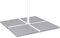 Decor Space Base in Cemento 20 kg per ombrellone da Giardino, marmetta Quadrata in Ghiaia 50 x 50 cm (Cemento Mix Grigio)