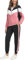 Marvmys Survêtement Femme Couleurs Contrastées élégant Sport Ensemble Sportwear à Manches Longues Zippé Pour Fitness Jogging rose foncé XL