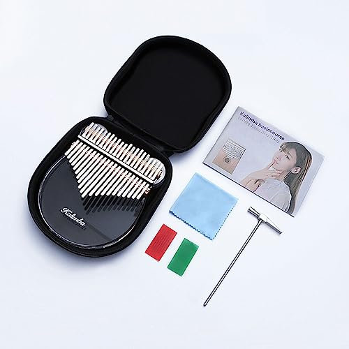 NEDLON Transparent Acryl Kalimba 17/21 Tasten Daumenklavier, Kristall Marimba Finger Klavier Musikinstrument Als Geburtstagsgeschenk (Size : 21 keys)