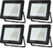 Daromigo Projecteur LED Extérieur 100W - 4 Pièces, 8500lm, 3000K Blanc Chaud, IP65 Étanche - Pour Cour, Garage, Couloir