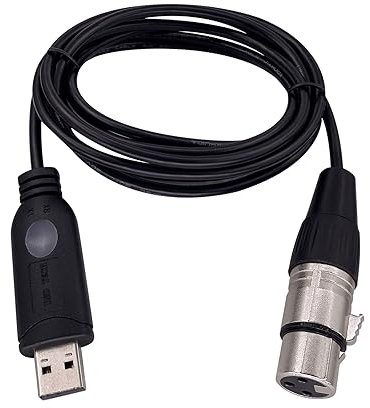 DSD TECH SH-AU20A USB zu XLR Kabel für dynamische Mikrofone wie Shure (5.9FT)