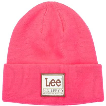 Lee Bonnet tendance unisexe confortable à larges poignets, rose vif, Taille unique