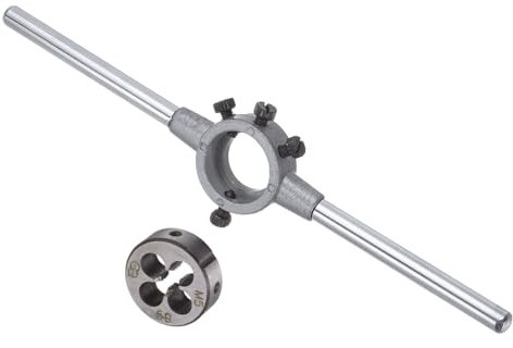CoCud Juego de Mango de Terraja Terraja de Rosca M5x0.8 para 20mm OD/Juego de Llaves para Terrajas M3.5-M6 - (Aplicaciones: para Reparación de Roscas) 1 Juego