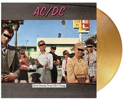 AC/DC - Dirty Deeds Done Dirt Cheap 50th Anniversary Exclusive Limited Gold Color Vinyl Rock LP