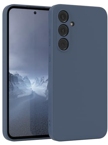 EAZY CASE - Silikonhülle für Samsung Galaxy A55 Hülle Silikon Case Blau weich stoßfeste Handyhülle Galaxy A55 Schutzhülle mit Kameraschutz Dünn Premium Schutz Cover TPU Phone Bumper in Blau Petrol