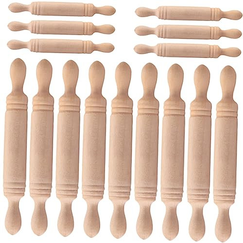 Cabilock 30 Pezzi Mini Mattarello In Legno Per Bambini Finta Gioca Giocattolo Mattarello In Miniatura Decorazione Mattarello Per Pasta In Legno Mattarello In Legno Mattarello Per Casa In